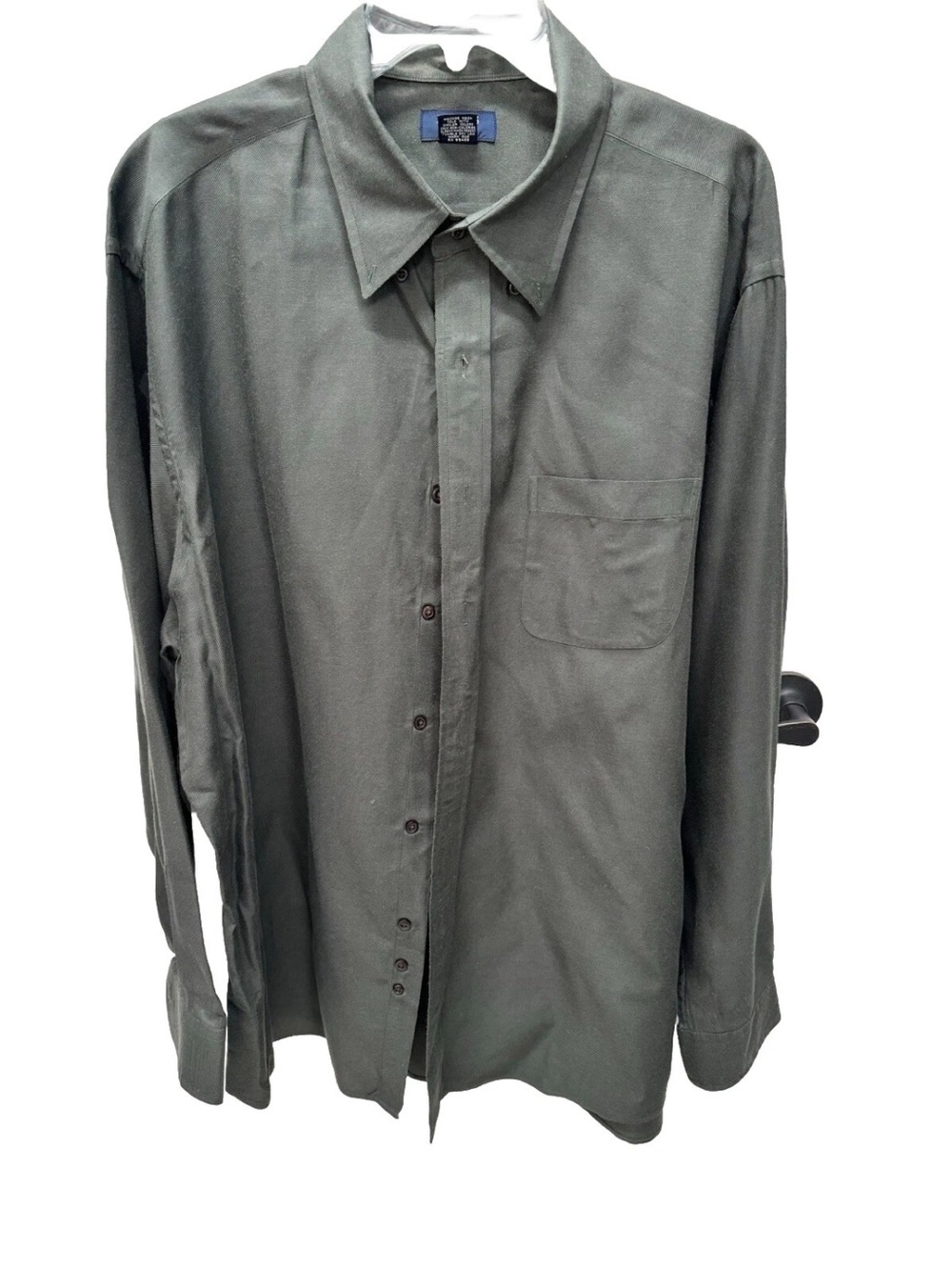 Brooks Olive Green Long-Sleeve Shirt Mens Sz XL